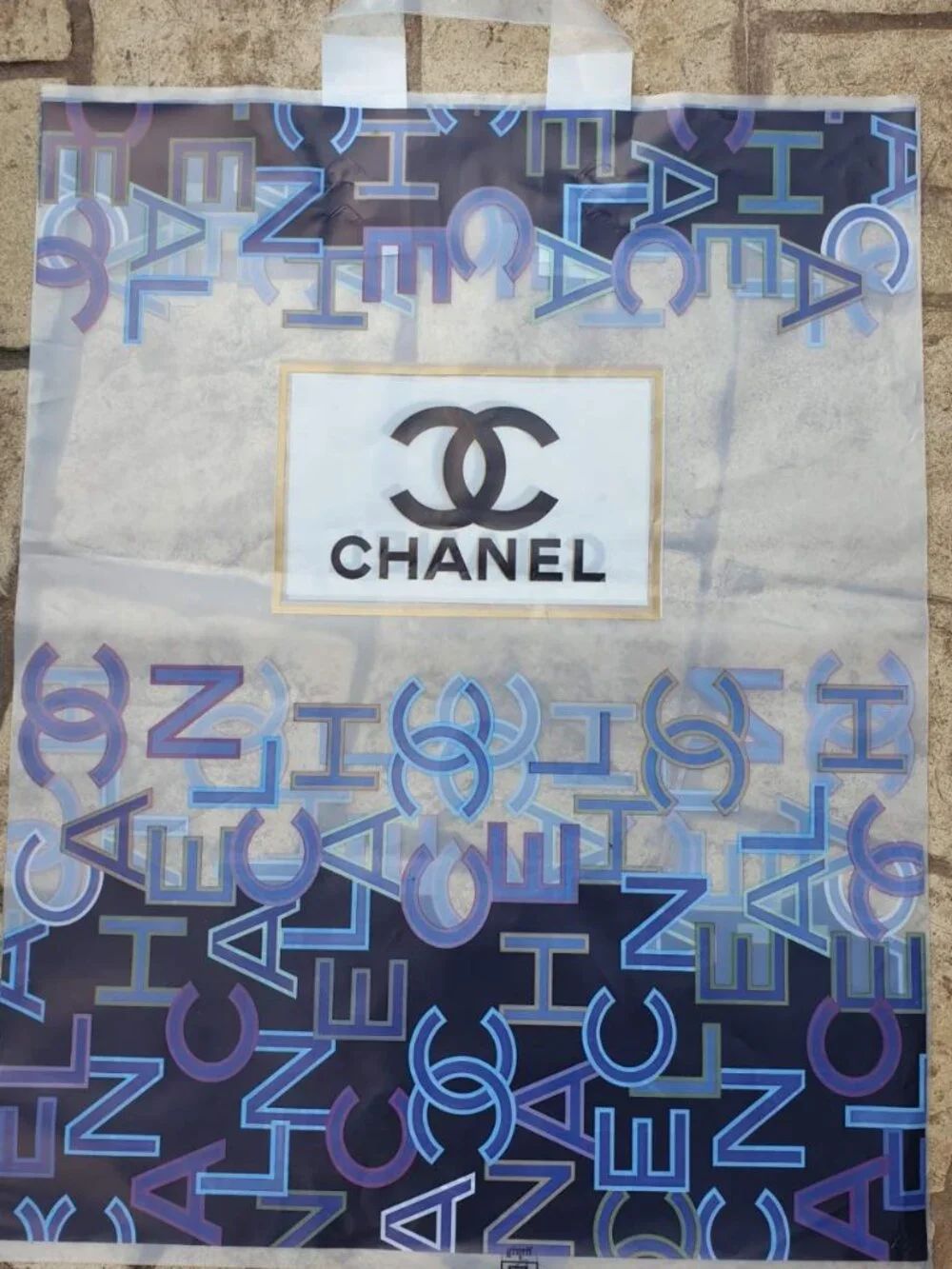 Fashion Plastic Shopping Bag Logo Luxury Boutique Gift Packaging 20 x 16 Inches